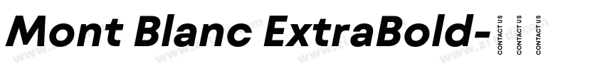 Mont Blanc ExtraBold字体转换